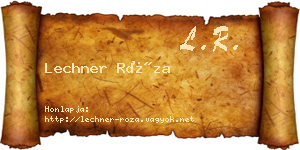 Lechner Róza névjegykártya