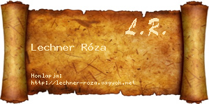 Lechner Róza névjegykártya